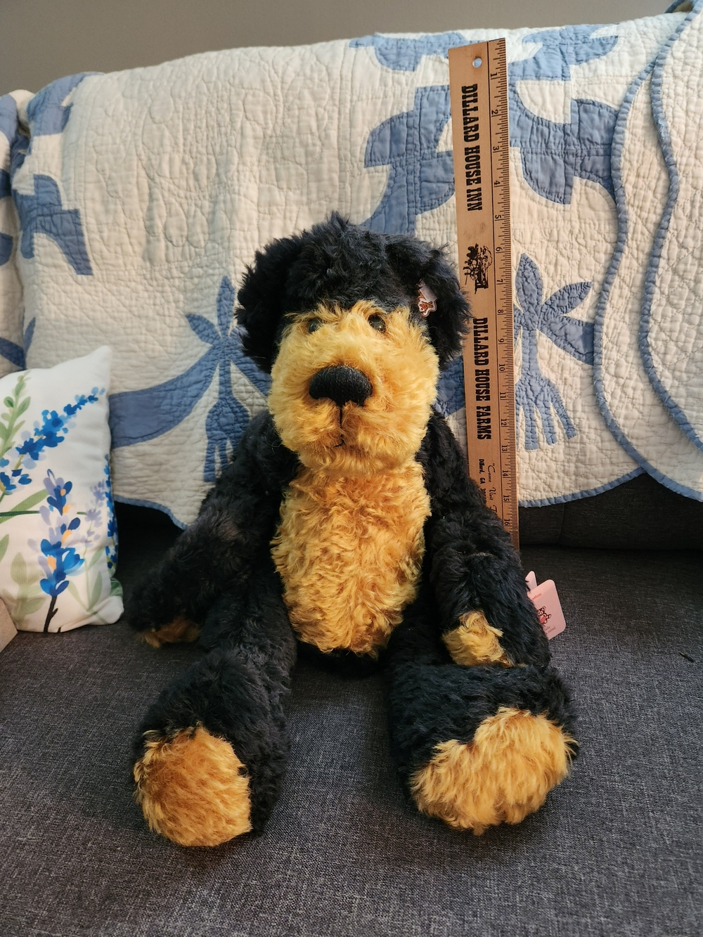 Handmade Artist Bear By Irene Heckle, Mohair, Glass Eyes, Jointed, Teddy Bear